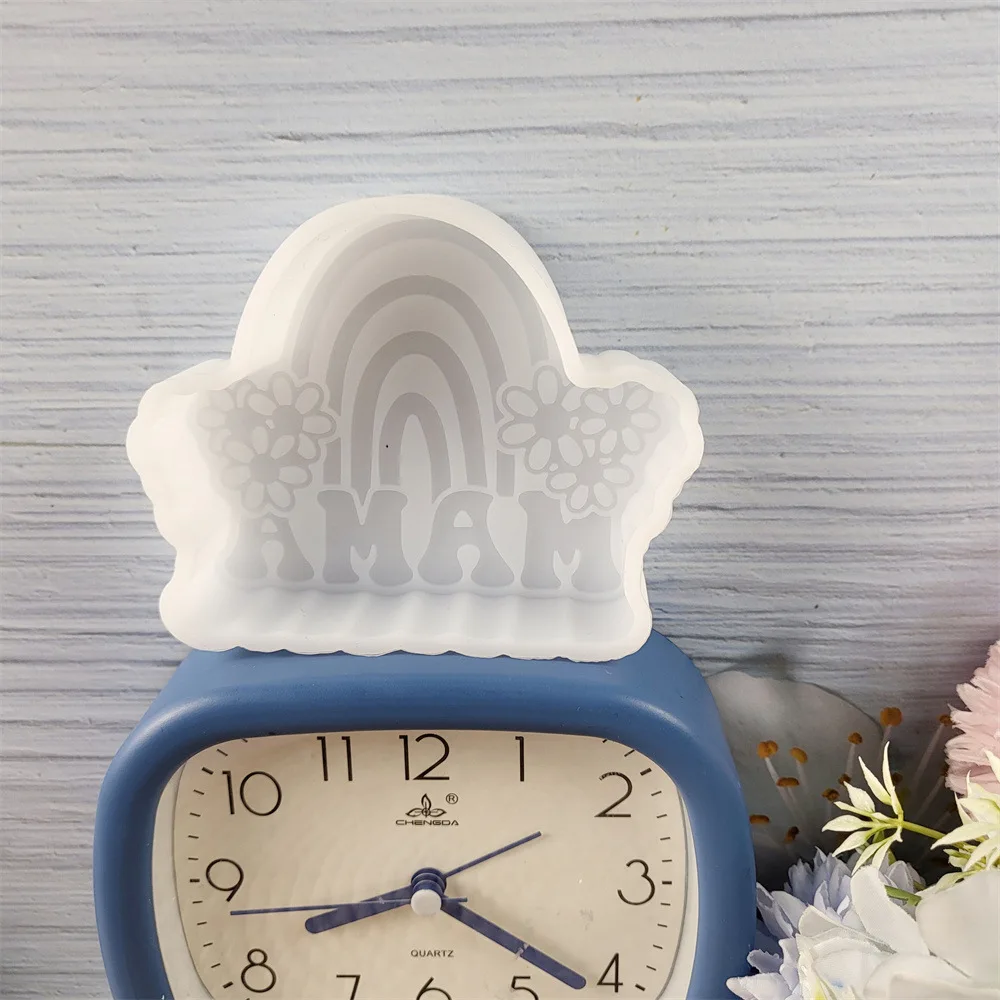 

Радужная форма для ароматерапии ко Дню матери, силиконовая форма из кристаллической смолы, декоративная силиконовая форма «сделай сам», форма для свечей