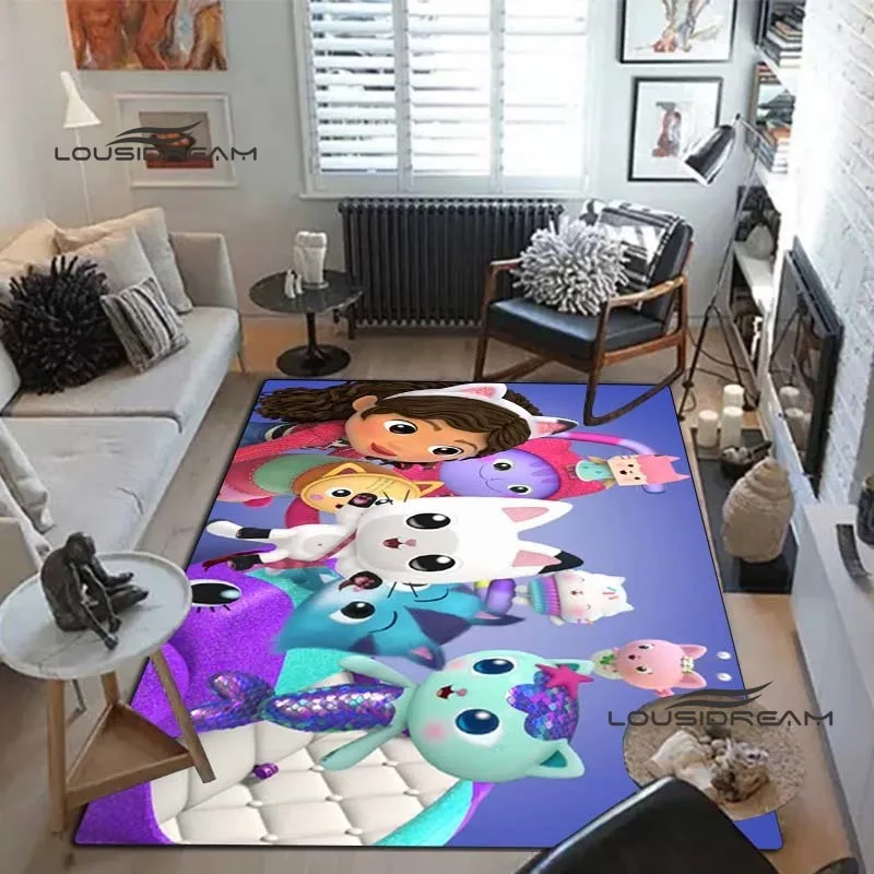 Cute cartoon Gabby's Dollhouse carpet and rugs baby rugs Large area soft rugs for living room and bedroom Children room rug