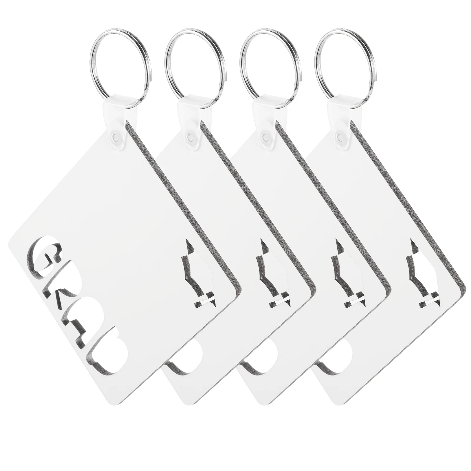

4Pcs Graduation Sublimation Blank Keychains DIY Heat Transfer Ornaments Durable Custom Gift Sublimation Ornament Blanks