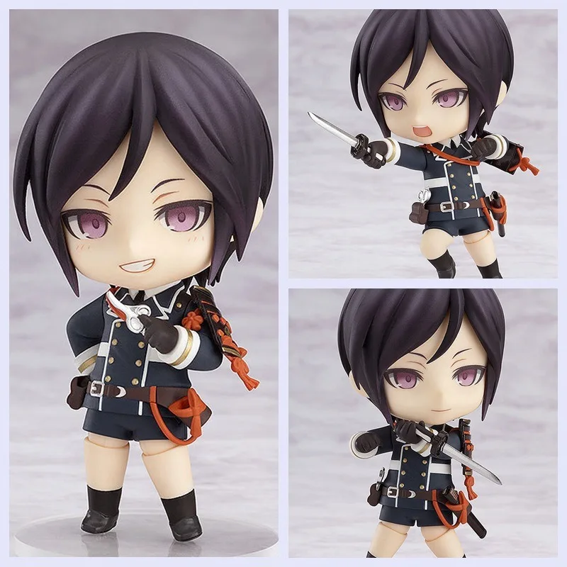 New Ouken Ranbu Q version Nendoroid Yauken Toshiro, face changeable, figurine, ornament For Children's Gifts