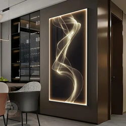 Modern Line Wall Lamp Designer Led Light Interior Painting For Home Living Room Kitchen Corridor Stairs Room Hanging Decorative