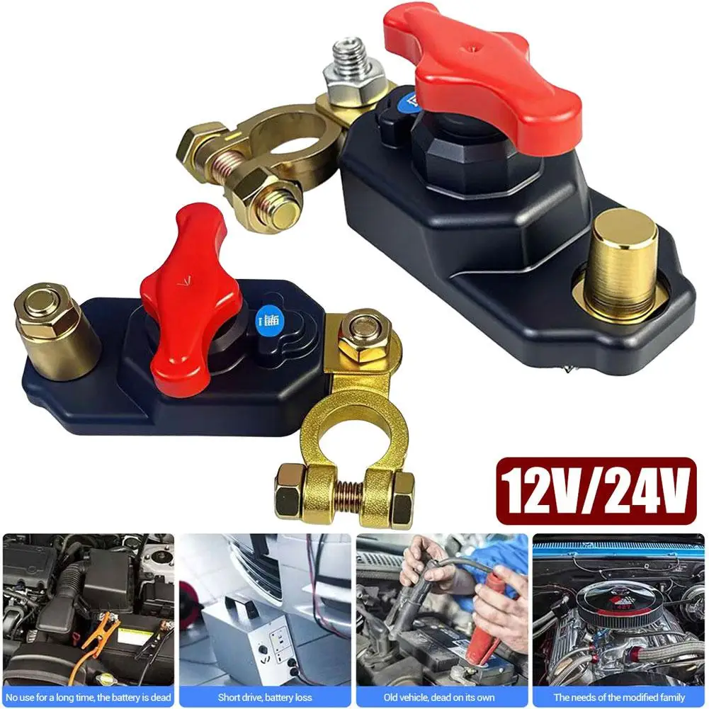 Universal Car Battery Disconnect Switch Anti-Power Battery Leakage Circuit Switch Unidirectional Off 16-17mm Rotating ﻿ Bre S0K1