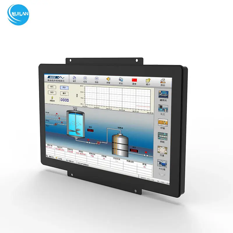 18.5 Inch IPS IP65 Waterproof USB Touchscreen LCD Monitor Outdoor Display Capacitive Touch Embedded Industrial Monitor Desktop