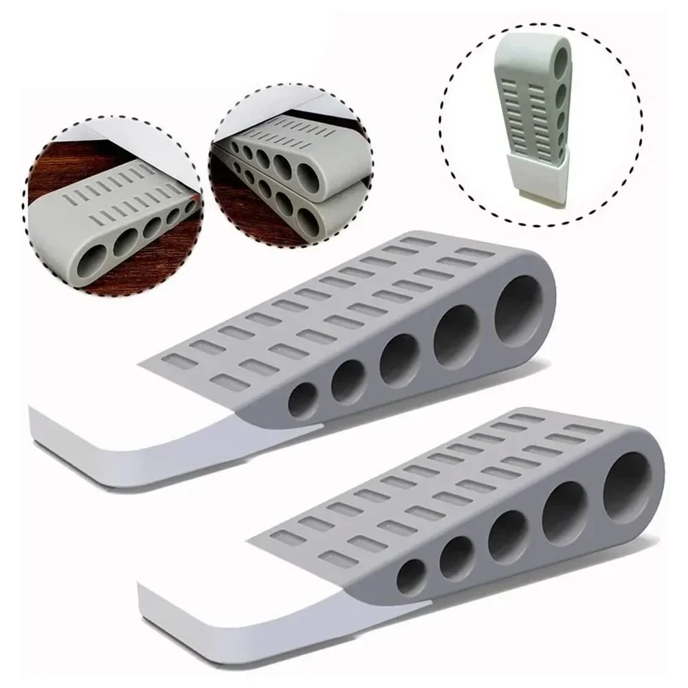 Safe Stopper Environmental Rubber Door Stop Wedge Jammer Stopper Home Decor Kids Children Safety Tool Floor Protector Stop