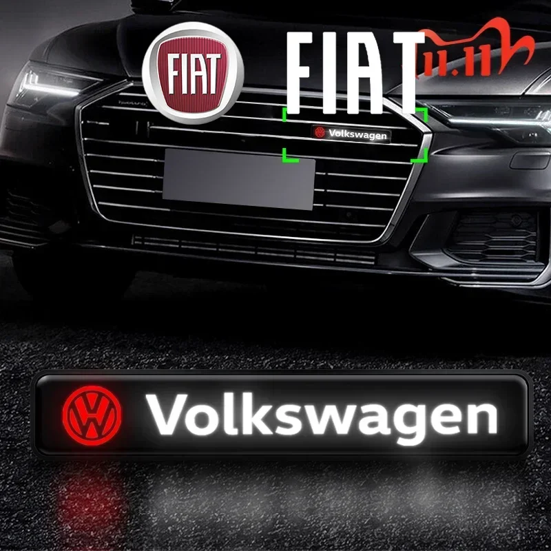 LED Grille Light Front White Grille Warning Running Lamp Marker Blinker For Volkswagen VW Golf 4 6 7 GTI Tiguan Passat B5 B6