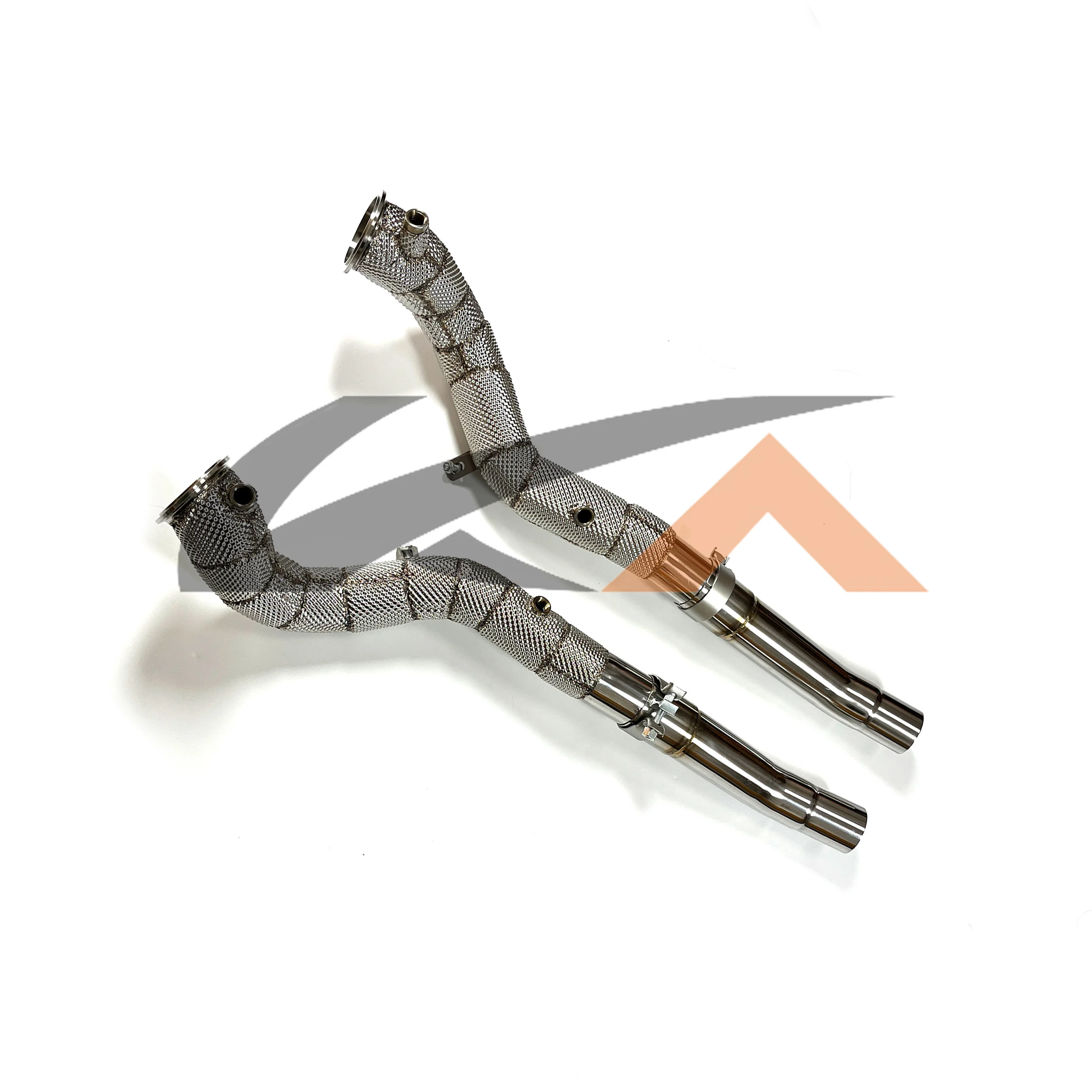 KA Tuning Stainless Steel Downpipe Exhaust Headers for Ferrari California T 3.9T Performance Auto Parts with Heat Shield