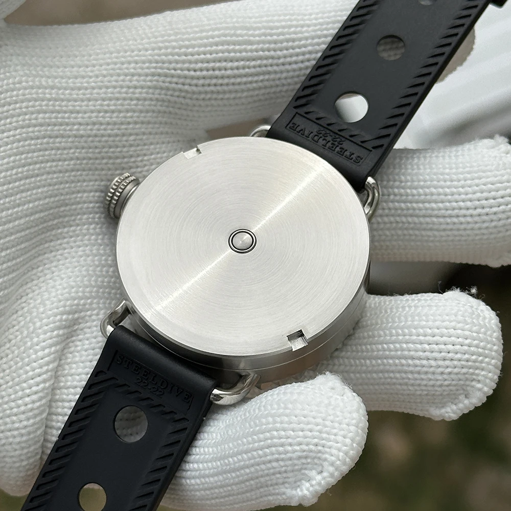 Reloj STEELDIVE para hombre, reloj de buceo profundo de 47mm, reloj de pulsera mecánico automático militar 300Bar C3, zafiro luminoso NH35, bisel de acero