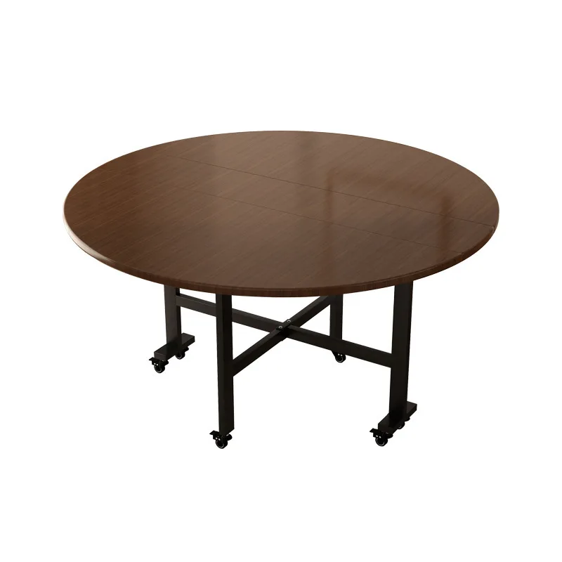 

Folding table removable simple round creative dining table household small apartment hotel folding