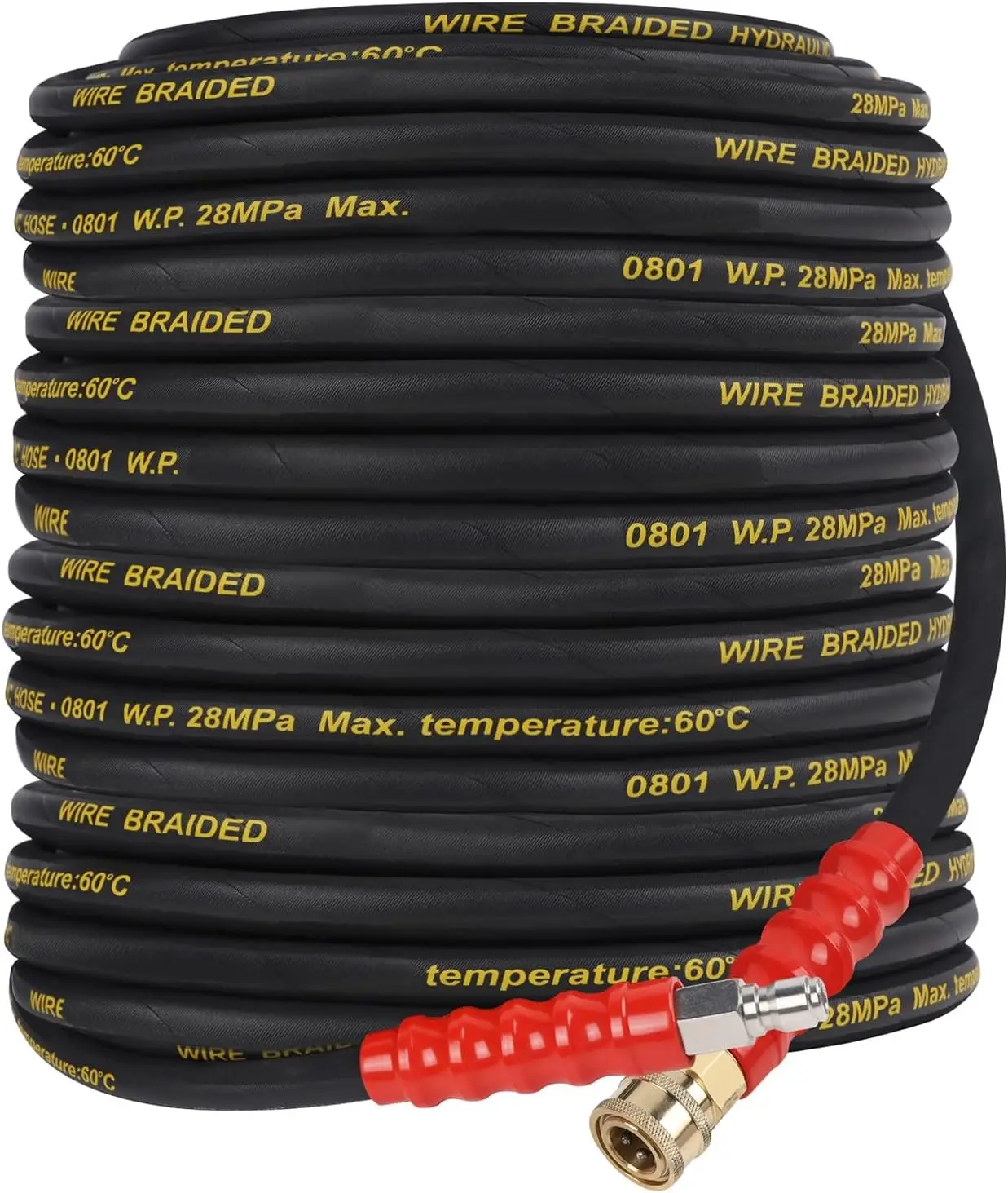 

50FT High Pressure Washer Hose with Quick Connect, Kink Proof for Cars Floors Pool Washing, 4000 PSI