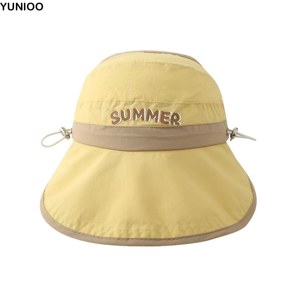 

Soft Big Brim Baby Sun Hat Breathable Quick-dry Kids Empty Top Cap Anti UV Korean Style Children Sunshade Hat Infant