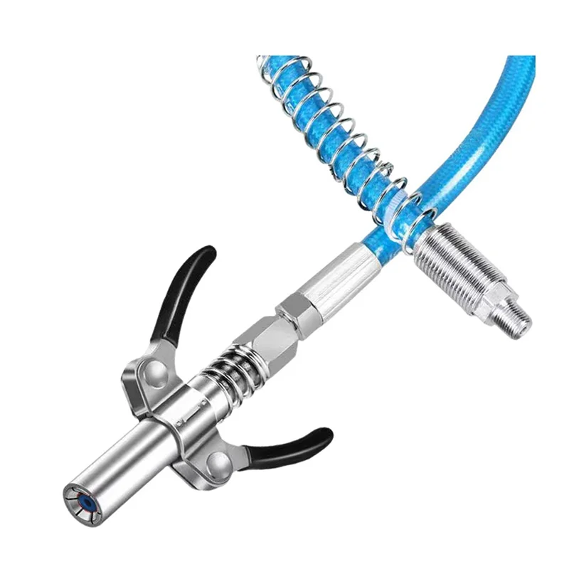 

2025 Горячий стиль, ниппельная муфта для смазки, высокое давление, не утечка, металлическая ручка, фиксирующий зажим, быстроразъемная муфта с 30 см