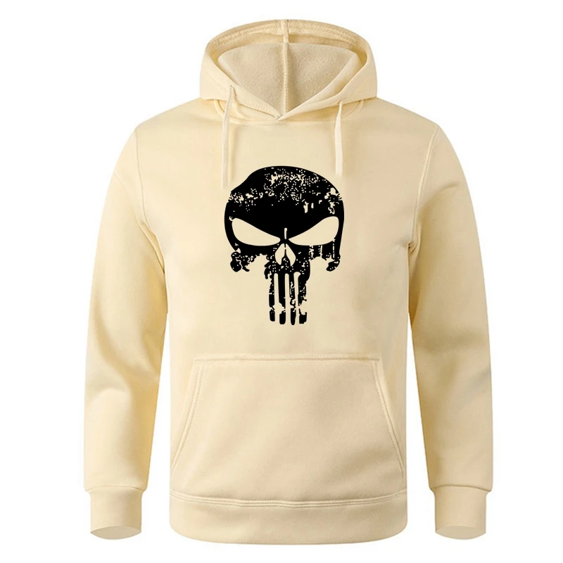 Punishers Printed Fleece Pullover Hoodies Men/Women Casual Hooded Streetwear Sweatshirts Male Skull Harajuku High quality tops