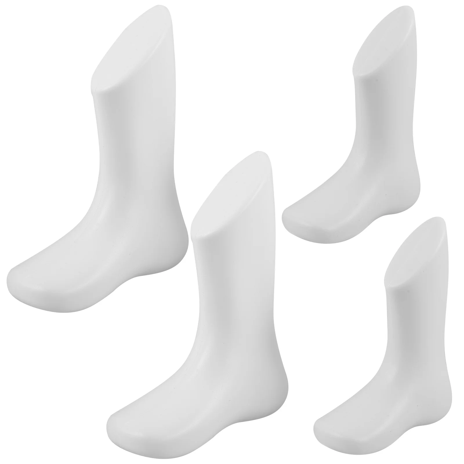 

4 Pcs Foot Mold Mannequin Display Holder Stand Sock Forms 's White Shoe Toddler
