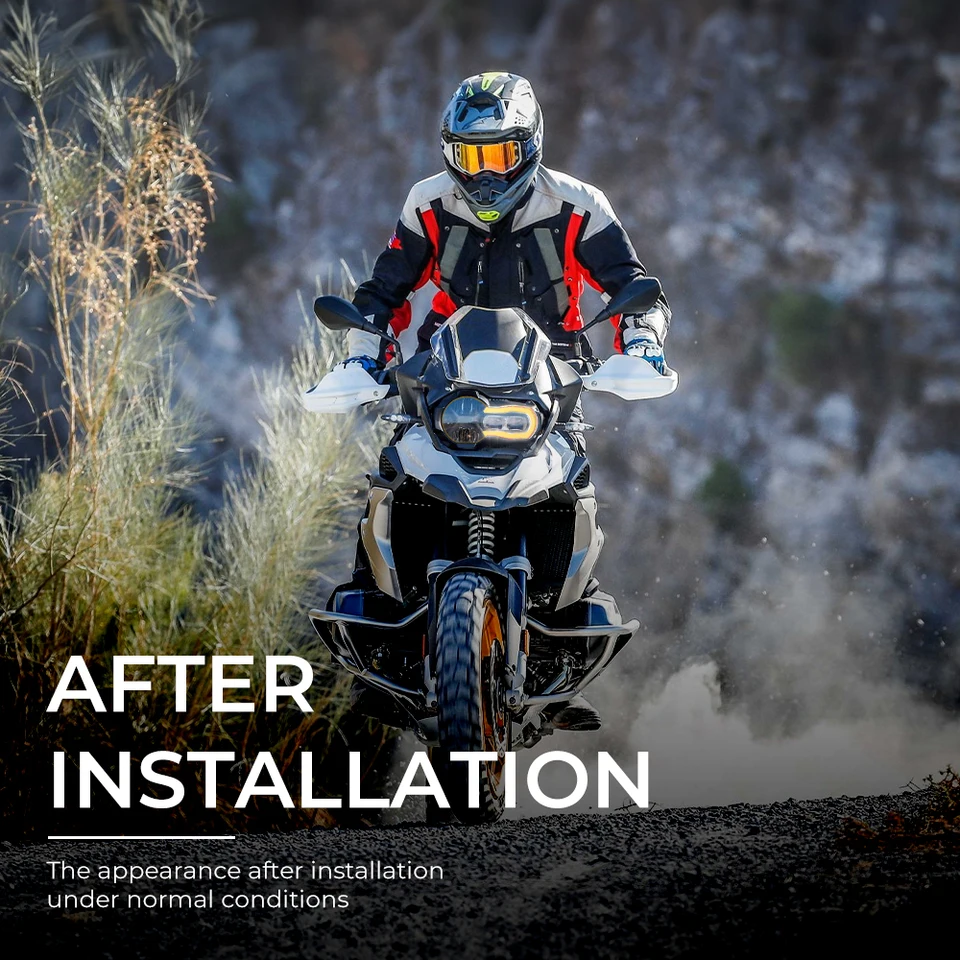 Cache Phare Moto Bleu Pour BMW R 1250 GS / Adventure 2021-2023 – Protection Robuste Anti-Pierres & Débris