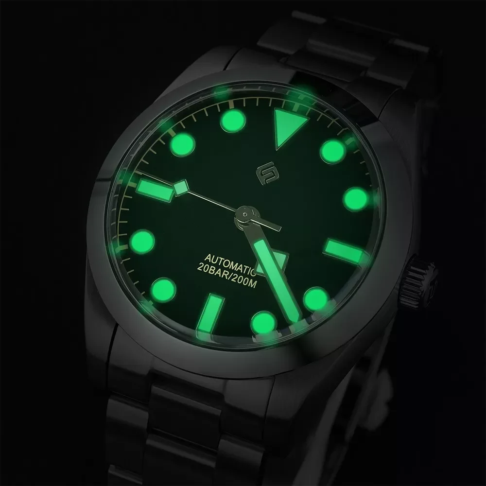 TERAMI Automatic Mechanical LIGE Watch Men European American Business Leisure Wristwatch Luxury Silver Luminous Waterproof Watch