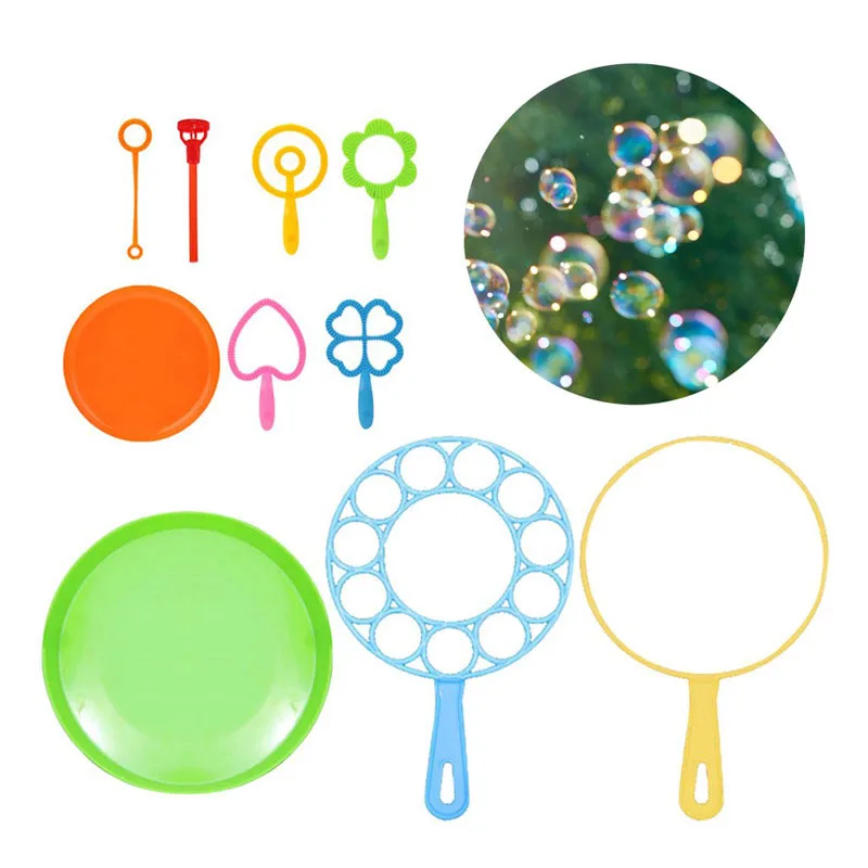 Bubble Ring Toy Set Big Bubble Stick Children's Outdoor Fun Blowing Bubble Pole Bubble Toy Multi shaped Bubble Ring Bubble Stick