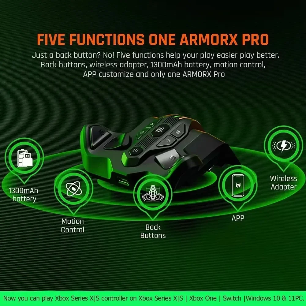 Bigbig won ARMOR-X pro adaptador de remo traseiro para xbox série x/s controlador botão traseiro chaves de extensão de fixação para interruptor ns