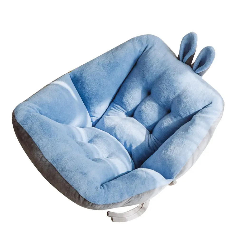 

Siamese Chair Cushion one Seat Pad Home Office Blue Dorm Toddler Cartoon Rabbit Ears Polyester Practical