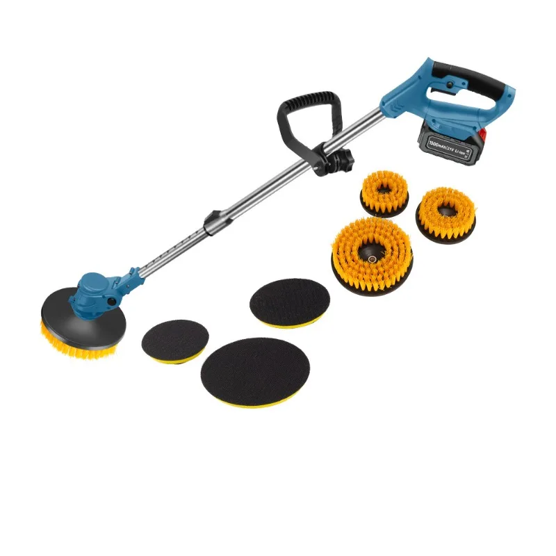 6-In-1 Multi-Surface Cleaner Polisher: Retractable for bathroom/yard cleaning snow/leaf sweeping floors