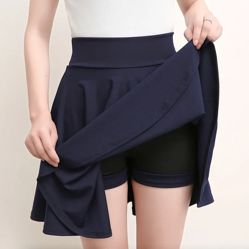 Mini Skirts Women A-line All-match Korean Fashion Casual Loose Fit Cozy Chic Streetwear Female Clothing Safety Summer Folds Ins