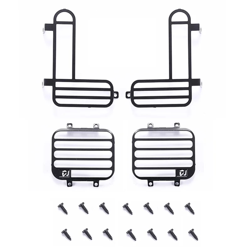 Couvercle d'abat-jour avant et arrière en acier pour voiture RC, protection de lumière de sauna, pièces de mise à niveau, MN D90, MN98, MN99S, 1/12