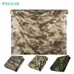 Welead 75D Camo juta cienki otwór siatka kamuflażowa polowanie dżungla tkanina siatkowa ukryj klosze ogrodowe markiza zewnętrzna pokrowce na samochód