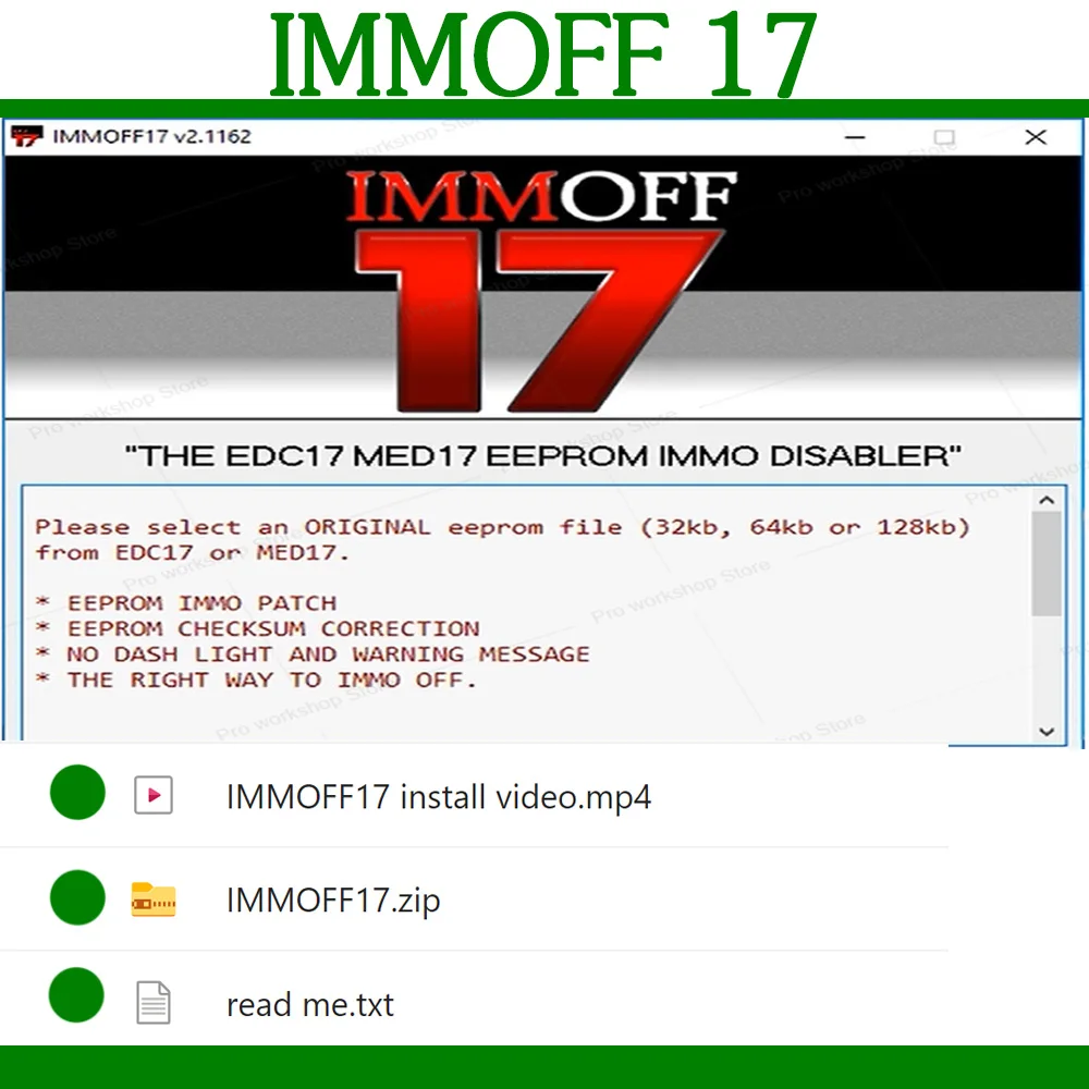 IMMOFF17 Newest Software EDC17 Immo Off EEPROM Ecu Program NEUROTUNING Immoff17 Disabler Download and install video guide