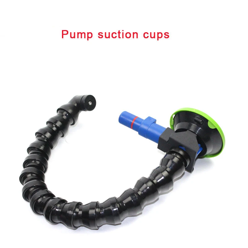 Black Pump Suction Cup with Lamp Stand