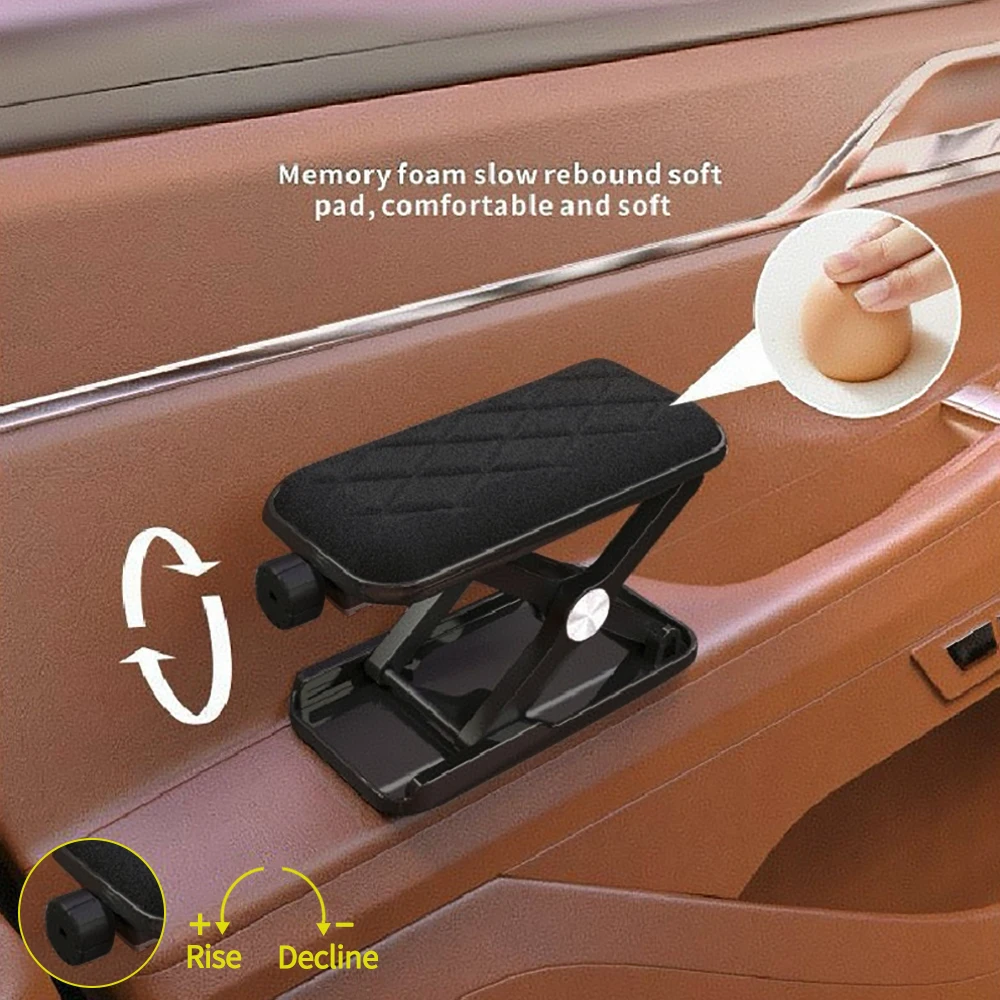 Car Door Armrest Heightening Pad Adjustable Elbow Support Hand Rest Cushion Relieve Arm Fatigue Auto Interior Accessories