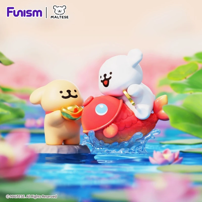 FUNISM Malteser Lucky Paws Serie Blind Box Figur Blind Box Actionfigur Süßes Geschenk für Kinder Geburtstag Party Serie Blind Box