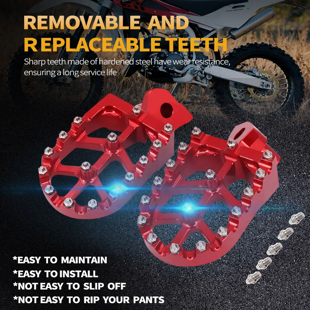 Foot Pegs Rests Pedals For Husqvarna WR125 WR250 WR300 TC250 TC450 TC570 TE250 TE310 TE450 TE510 CR125 SM400R TC449   Motorcycle