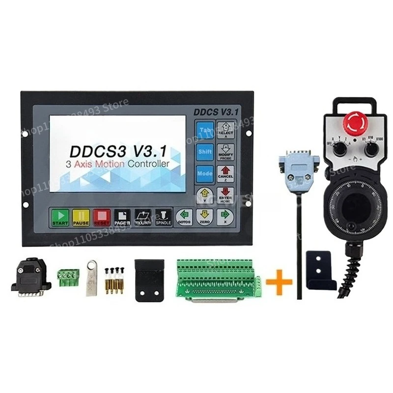 Engraving Machine Motion Controller DDCSV3.1 3-axis 4-axis Offline Controller with Emergency Stop Handwheel