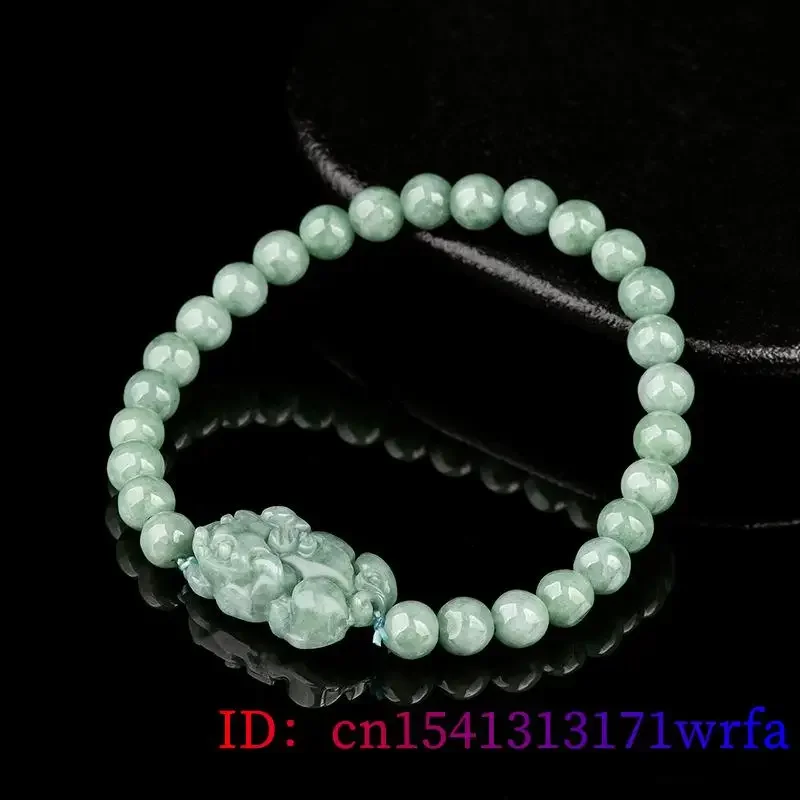 Burmese Jade Pixiu Bracelets Natural Chinese Green Jewelry Designer Gemstone Accessories Carved Bead Jadeite Women Bracelet 3