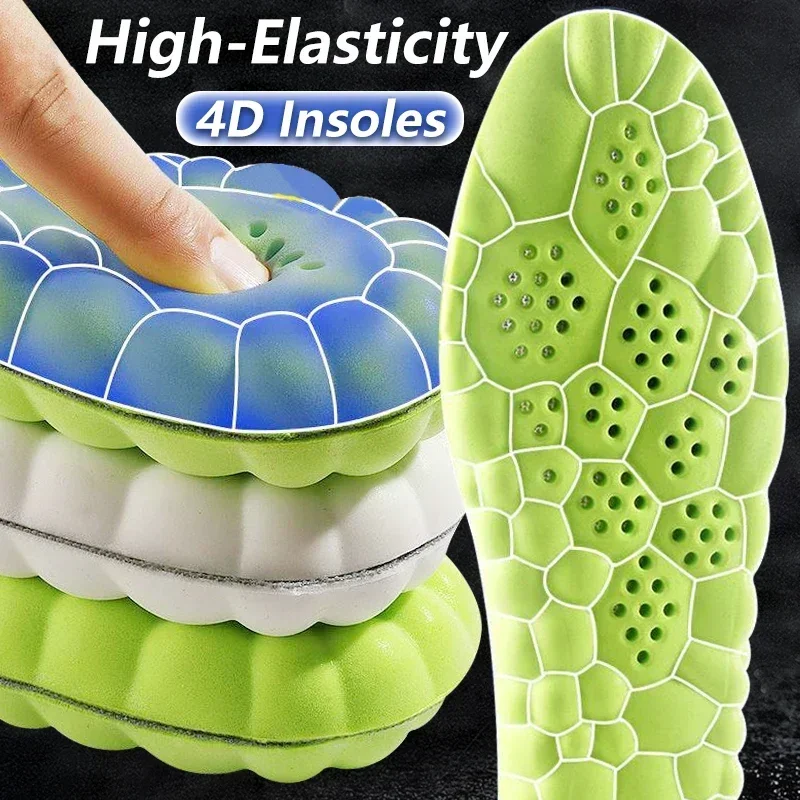 Sneakers Insoles 4D Massage Super Soft Sports Shoes Insole for Feet Running Baskets Shoe Sole Arch Support Orthopedic Inserts