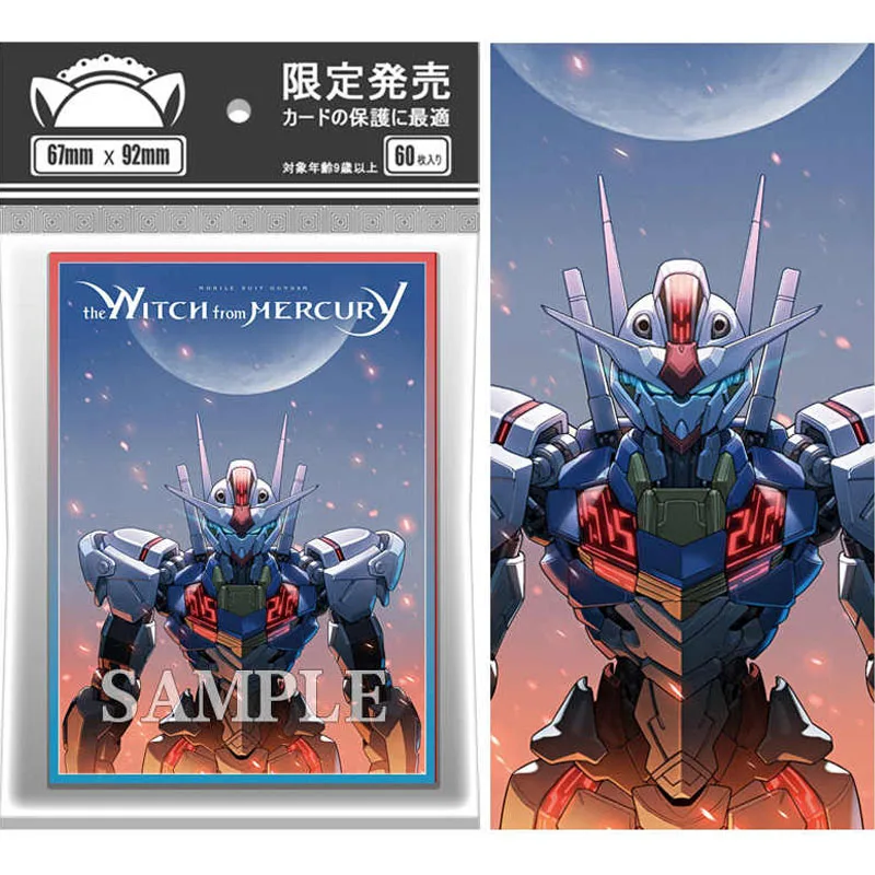 

60 шт./компл. «Ведьма из Меркурия GUNDAM AERIAL», рукав для флэш-карты PTCG, аниме, игровая коллекция, защитный чехол, подарочная игрушка, 67*92 мм