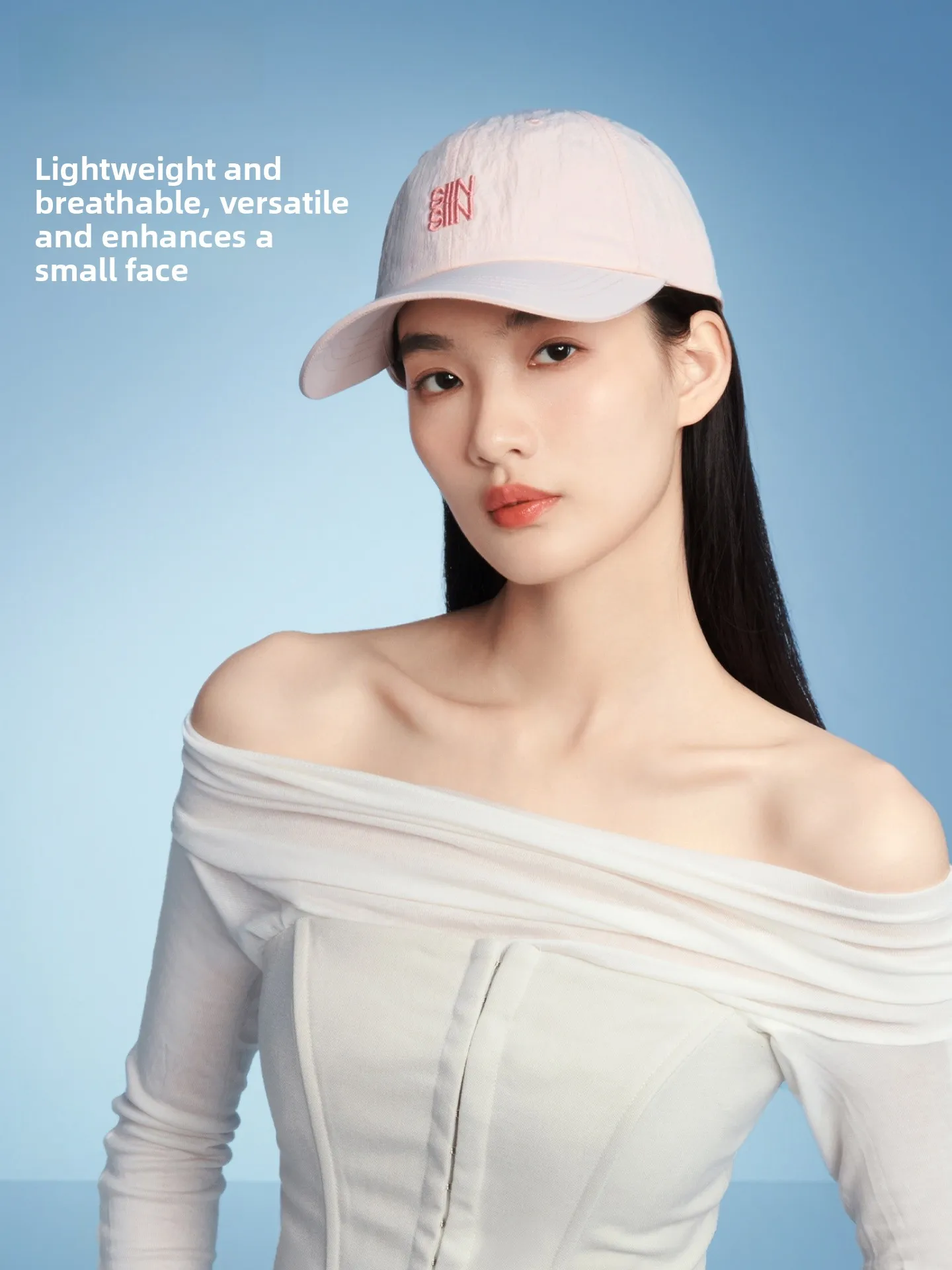 

SIINSIIN Baseball Cap Women's 2025 New Sle Breathable Pink Versatile Baseball Cap Casual round Top Nylon Spring Summer