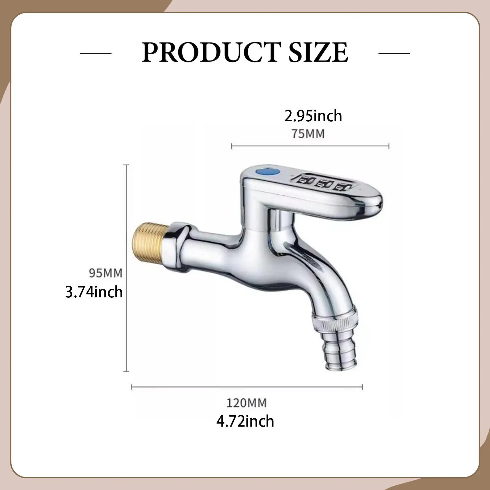 Outdoor Faucet with Lock Security Zinc Alloy Combination Water Tap Frost Resistant Garden Hose Spigot for Home Use