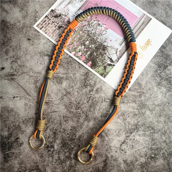 Ombro telefone cadeia saco chaveiro heavy metal colhedor personalizado alça de corda artesanal cordão de telefone celular premium corpo kit acessórios