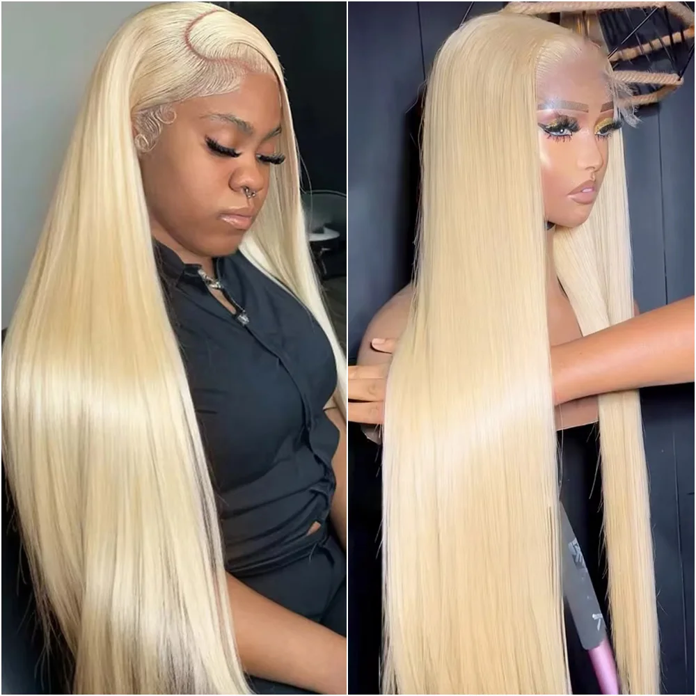 

30 40 дюймов 13x6 Hd Lace Frontal 613 Светлый парик из натуральных волос Bone Straight Бразильские прозрачные парики 13x4 Lace Front Pre Plucked