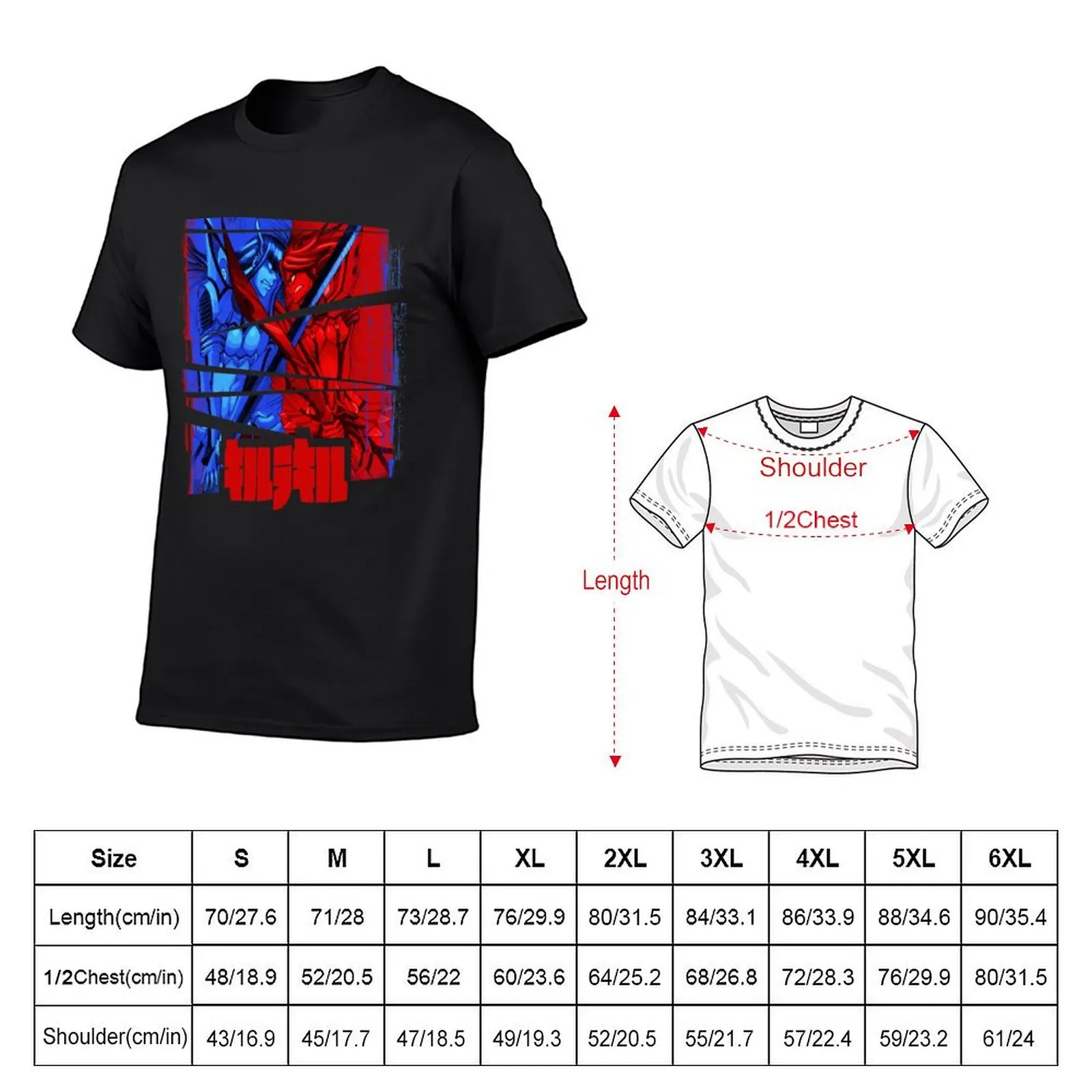 Satsuki vs Ryuko T-Shirt tees graphic tee shirt plain Blouse Short sleeve tee men