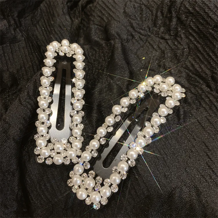 Snap hair clips barrette for girls accesories pins korean summer tiara fashion colets new Hairgrips jewelry 2022 pearls vintage