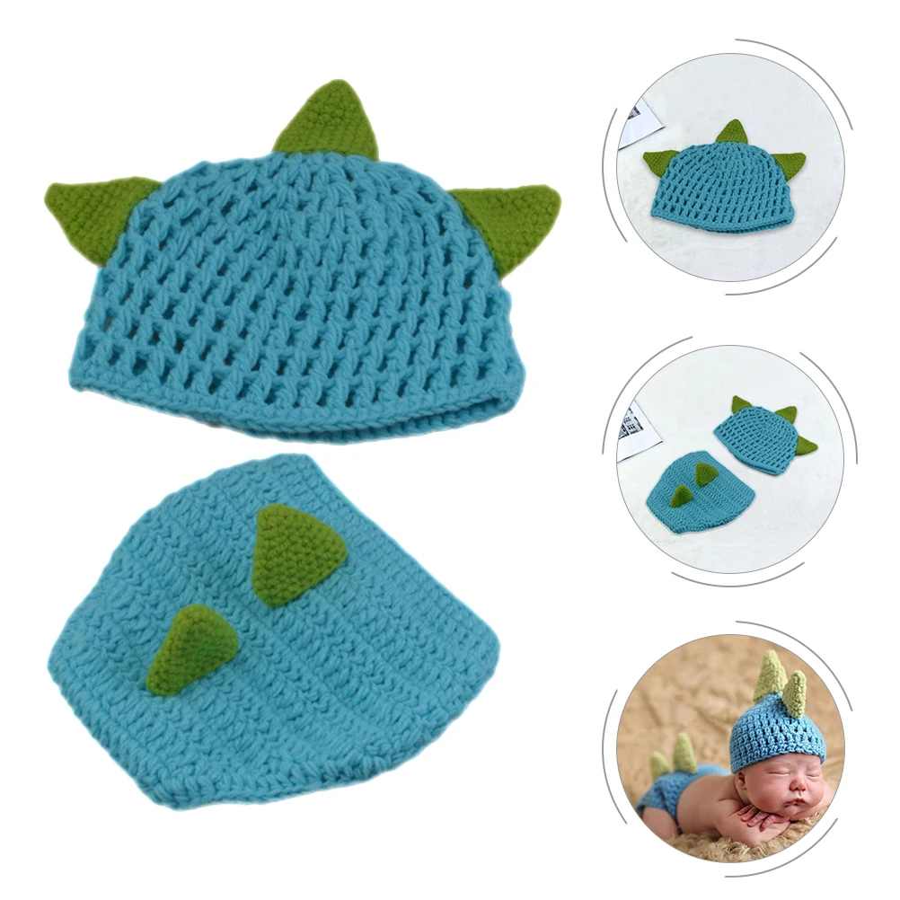 1 مجموعة 1 مجموعة ملابس محبوكة الوليد زي للتصوير الفوتوغرافي الدعائم الطفل التصوير الملابس حفلة هدية عيد