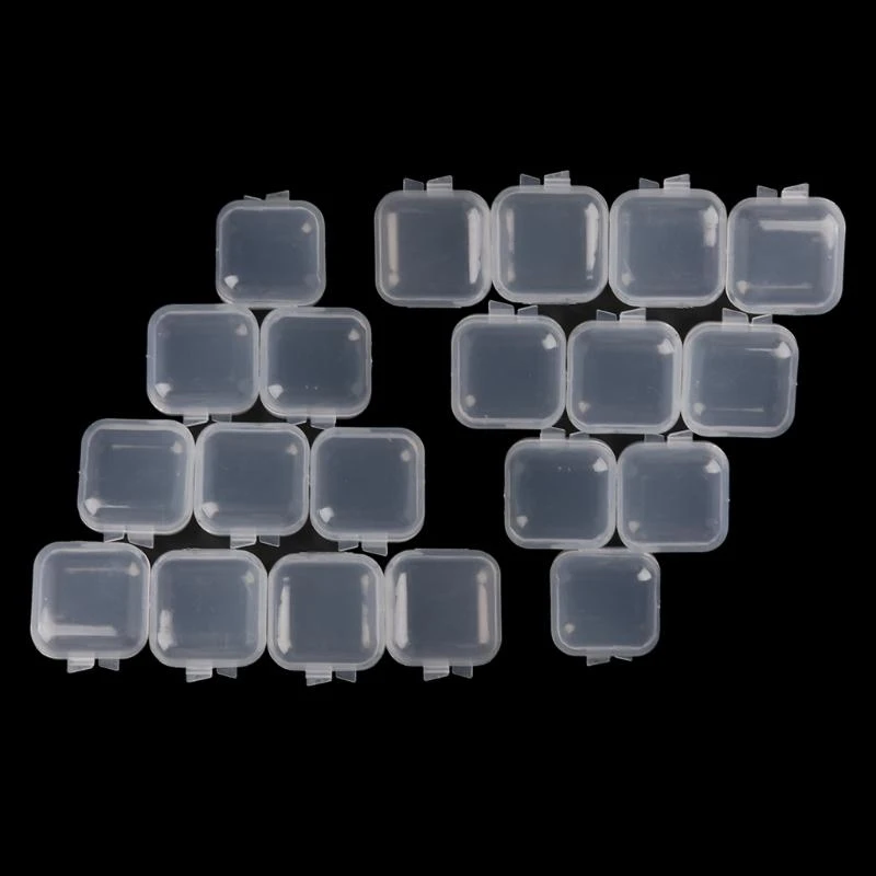 

652F 20Pcs Mini Beads Storage Containers Box for Jewelry Hardware Game Pieces CraftsTiny Beads and More Small Items Earring