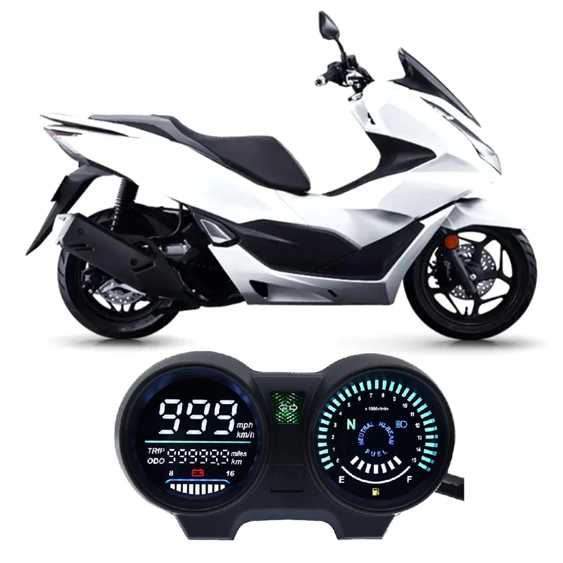 Motorcycle LED Digital Dashboard Motorcycle RPM Meter Electronics Speedometer For Brazil TITAN 150 Honda CG150 Fan150