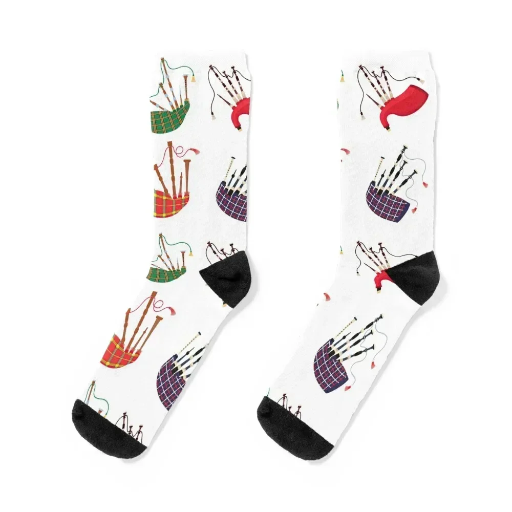 

Colorful Bagpipes Instruments Socks Thermal man winter happy cartoon Socks Women Men's