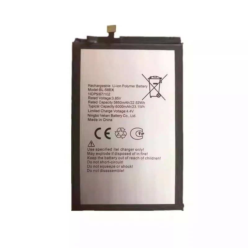 New BL-58BX 3.85V 6000mAh High Quality Battery for TECNO Infinix/X680/Hot 9 Play/Hot 10 Play BL-58BX Battery