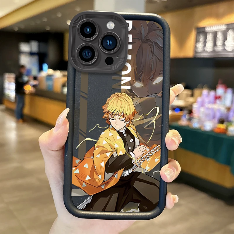 Anime Demon Slayer Kamado Nezuko funda de teléfono para iPhone 16 15 14 13 12 11 Pro Max 16 15 14 8 7 Plus X XS Max 8 7 FE funda de silicona