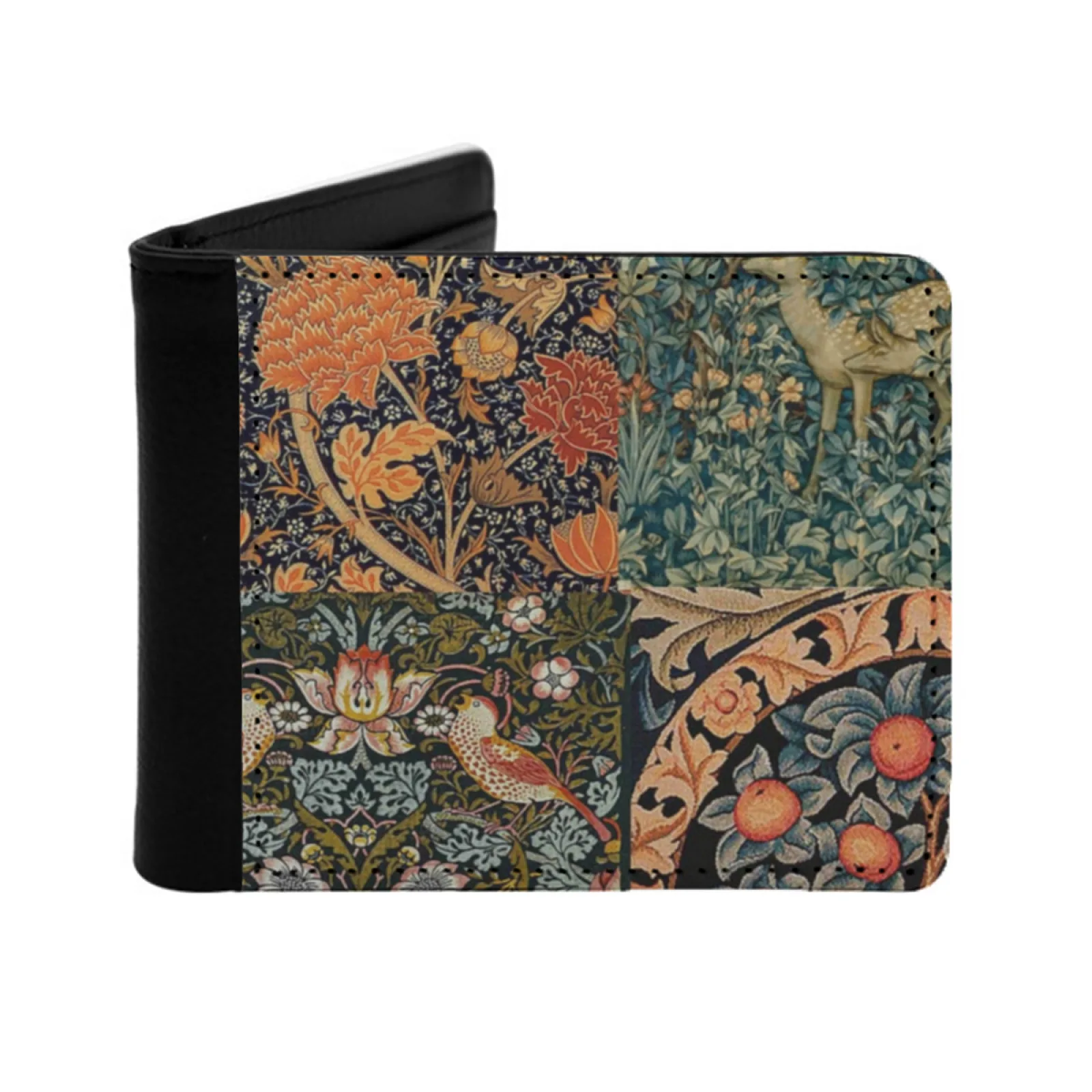 William Morris Personalized Men's Leather Wallet Credit Card Pouch Purse William Morris Morris William Morris Vintage William