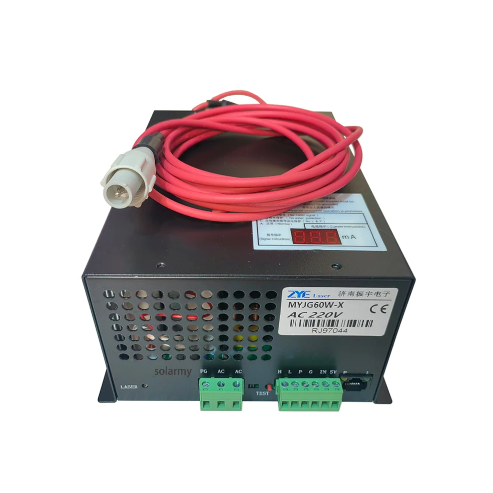 ZYE Laser CO2 Laser Power Supply MYJG60W MYJG80W مصادر الطاقة لأنبوب ليزر CO2 60W-80W
