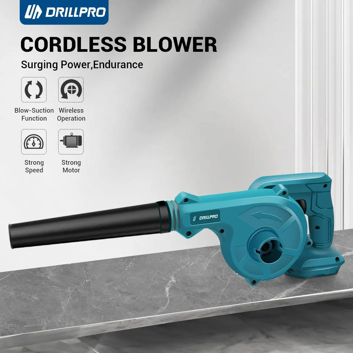 Imagem -04 - Drillpro-ventilador de ar Elétrico sem Fio Aspirador para Remoção de Poeira Máquina de Neve Ferramenta Elétrica Bateria 18v